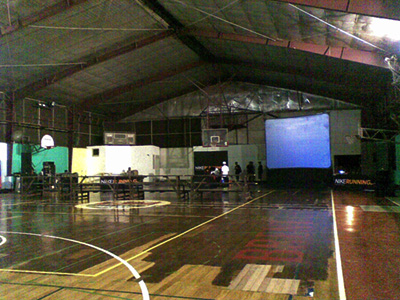 The sight of Brent Gym reminds me a little of high school, it looked like a prom is about to happen